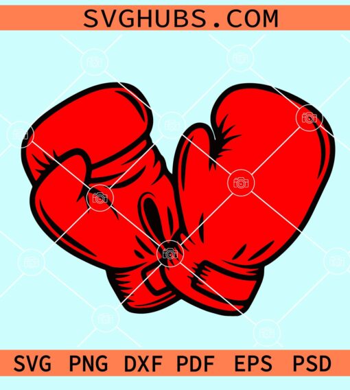 Boxing gloves red svg