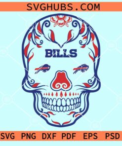 Buffalo bills skull svg