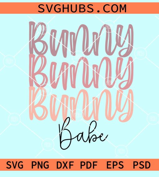 Bunny babe retro svg