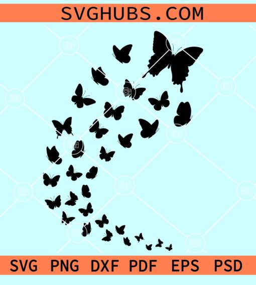 Butterfly Swarm svg file
