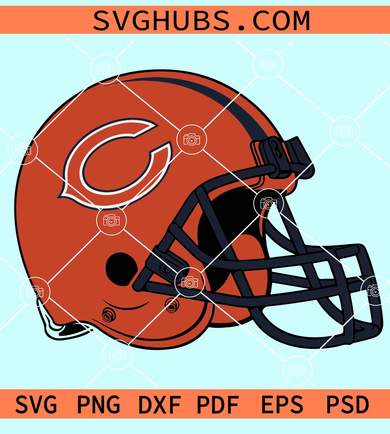 Chicago bears helmet svg, Chicago bears fan svg, Bears SVG, Bears