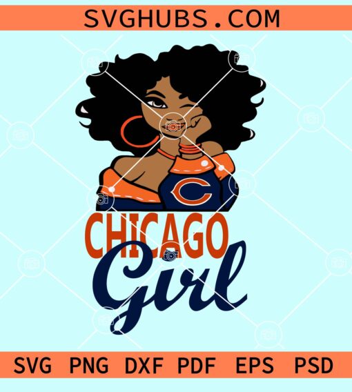 Chicago girl svg