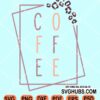 Coffee Square Leopard print SVG