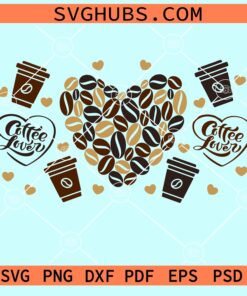 Coffee lover Starbucks libbey can glass wrap svg