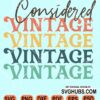Considered vintage svg