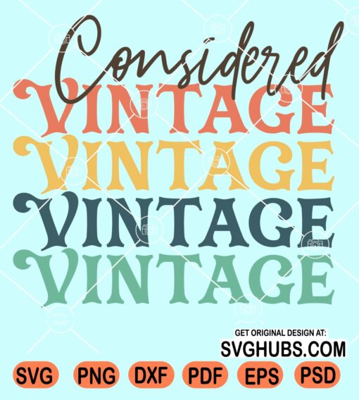 Considered vintage svg