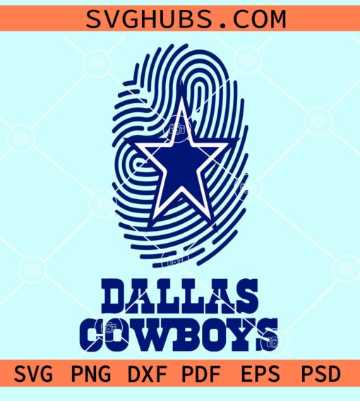 Dallas cowboys fingerprint svg