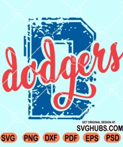 Dodgers football distressed svg