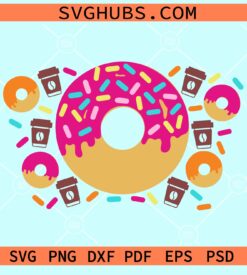 Donut Sprinkles Starbucks coffee wrap SVG
