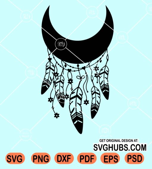 Dream catcher moon svg