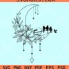Dreamcatcher with floral moon svg