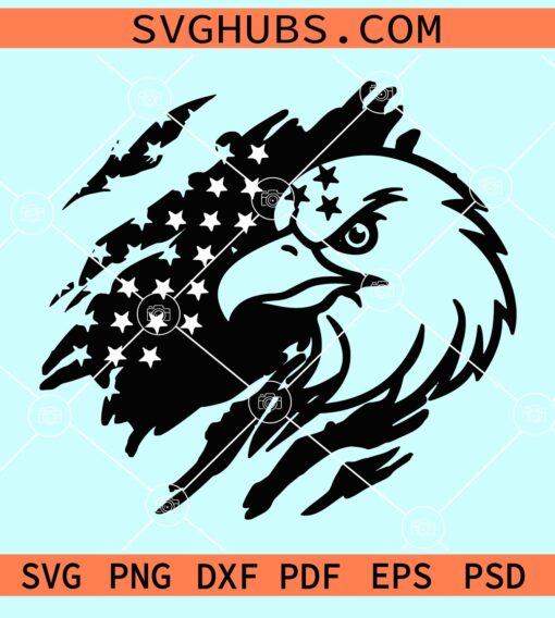 Eagle distressed US flag svg