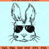 Easter bunny with sunglasses svg