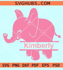 Elephant name frame SVG