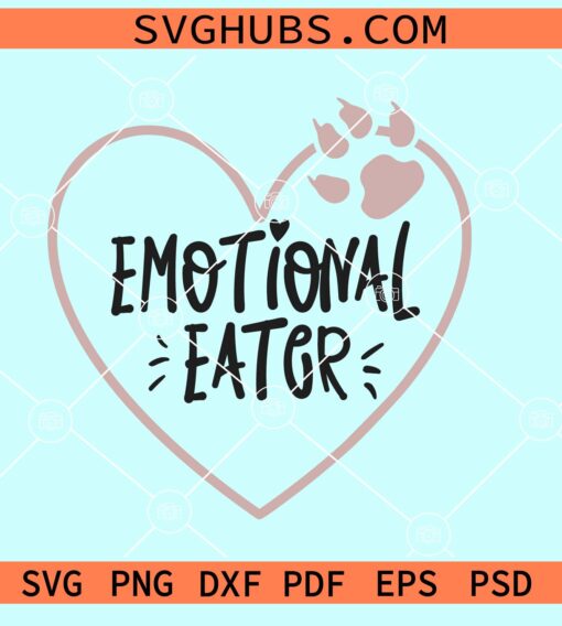 Emotional Eater Dog Bandana SVG
