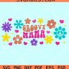Floral groovy mama Starbucks libbey glass can wrap svg