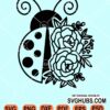 Floral ladybird svg