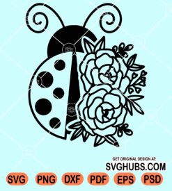 Floral ladybird svg