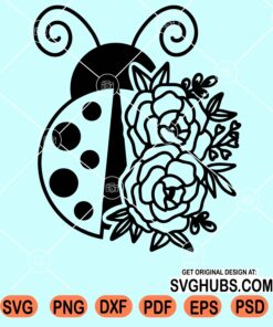 Floral ladybird svg