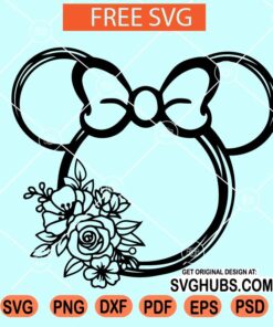 Floral mickey svg free