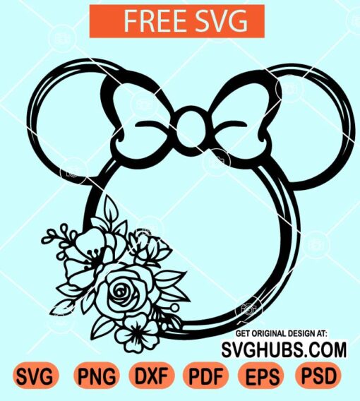 Floral mickey svg free