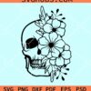 Floral skull svg