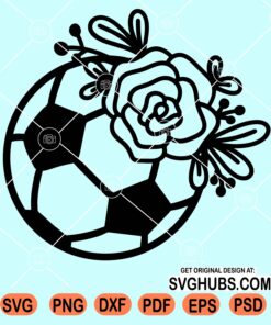 Floral soccer ball svg