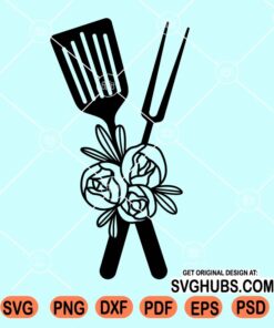 Floral spatula svg