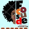 Focused black woman svg