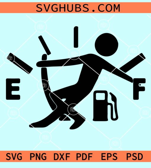 Funny Gas tank Man svg