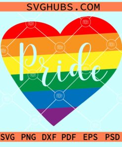 Gay pride heart svg