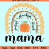 Grateful thankful blessed mama pumpkin rainbow svg