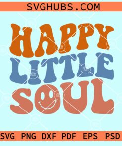Happy Little Soul SVG, Happy soul wavy letters svg, baby onesie svg, kids shirt Onesie svg