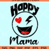 Happy mama smiley face svg
