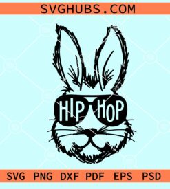 Hip hop Easter bunny svg