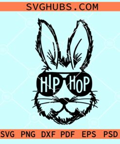 Hip hop Easter bunny svg