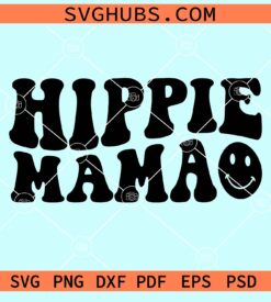 Hippie mama retro smiley face svg