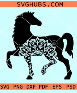 Horse mandala svg, Mandala horse svg, Horse zentangle svg, zentangle horse svg, horse clipart