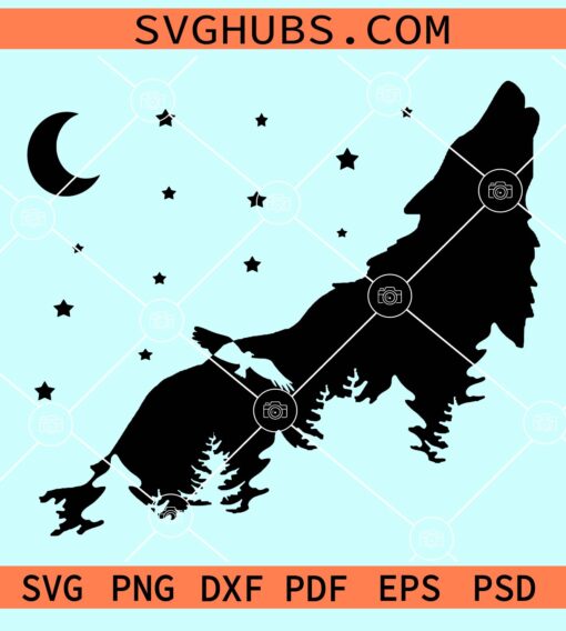 Howling Wolf SVG File