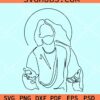 Jesus Christ line art SVG
