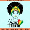 Juneteenth Afro girl svg
