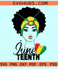 Juneteenth Afro girl svg