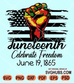 Juneteenth celebrate freedom June 19, 1865 svg