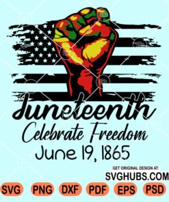 Juneteenth celebrate freedom June 19, 1865 svg