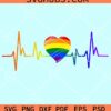 LGBT pride heartbeat svg