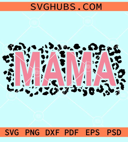 Leopard mama svg