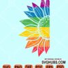 Lgbt pride sunflower clipart svg