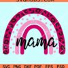 Mama leopard rainbow svg