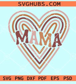 Mama retro heart SVG