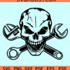 Mechanic skull svg